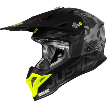 Helma na motorku Přilba JUST1 J39 KINETIC Mat CAMO Fluo Yellow/Black Velikost: L
