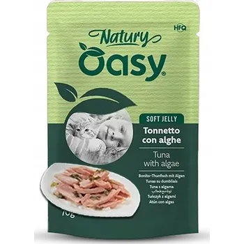 Krmivo pro kočku Mokré krmivo pro kočky Oasy Natury Soft Jelly tuňák s mořskými řasami 70g