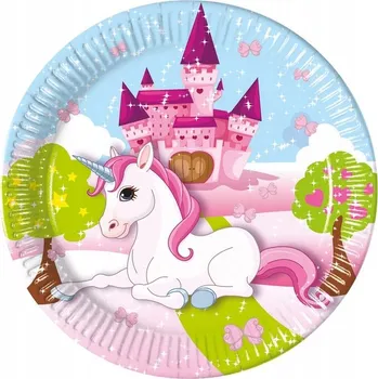 Talíř Talířky Jednorožec Unicorn Narozeniny 23 cm, 8 ks