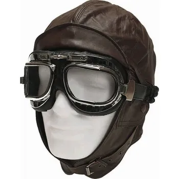 Kukla kožená letecká HNĚDÁ, Velikost: S-53cm