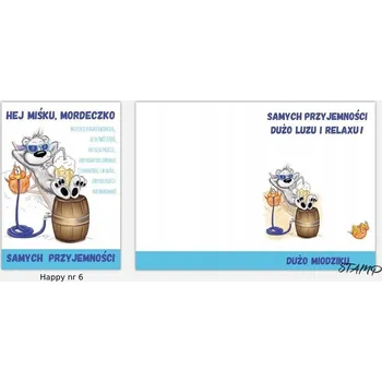 Obálka B6 PŘÁNÍ Pohlednice Dětské narozeninové přání Happy 006, Stamp