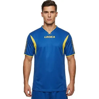 Pánské tričko LEGEA Pánská basketbalové prodyšné tričko INDIANA MODRÁ|ŽLUTÁ