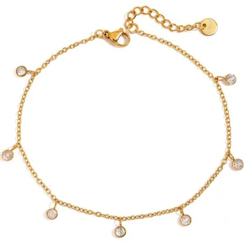 Náramek ELENYS Light – pozlacený náramek na nohu 18K žluté zlato Délka náramku: 21+3 cm / max. 24 cm