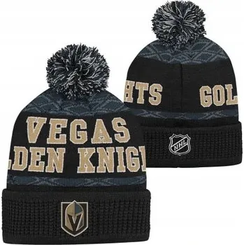 Čepice Dětská zimní čepice Vegas Golden Knights NHL Puck Pattern Cuffed Pom
