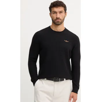 Dámský svetr Vlněný svetr Aeronautica Militare MA1586UL00904 černá 99X, vel. XL