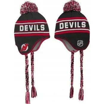 Čepice Dětská zimní čepice New Jersey Devils NHL Jacquard Tassel Knit With Pom