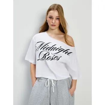 Dámské tričko Krátké tričko s potiskem - XL - House - bílý - 308JA-00X