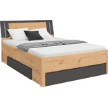 Postel 140 Saturn - Black Red White - BRW Grafit / Dub Artisan 145x97 cm