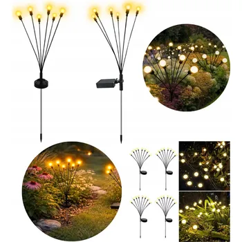 Venkovní osvětlení Solární zahradní lampa venkovní 10 koulí 2 kusy SADA kuličky