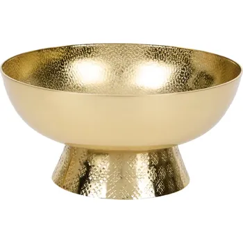 Mísa na noze dekorativní kulatá kovová zlatá