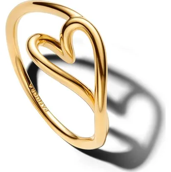 Oblečení a móda PANDORA pozlacený prsten malé Srdce s organickým tvarem 52