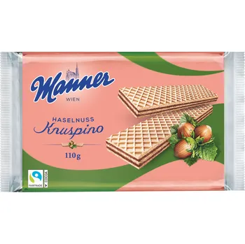 Manner Knuspino Haselnuss 110g cena za kartonové balení (Kartonové balení : 18 ks)