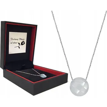 Náhrdelník Stříbrný náhrdelník 925 kámen Chalcedon gravírování s přívěskem, módní jako dárek