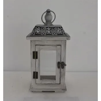 Svícen Dřevěná lucerna D7227