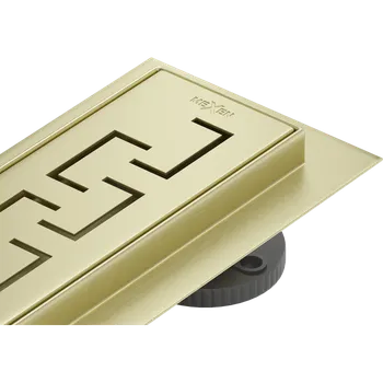 Mexen Flat 360° M15 otočný lineární odtok 60 cm, zlatý kartáčovaný - 1A24060-40 Lineární podlahové odtoky