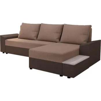 Sedací souprava MOB Rozkládací rohová sedačka Tempo Kondela Ferges (hnědá + světle hnědá) (s úložným prostorem)