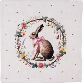 Papírový ubrousek 6ks ubrousek zajíc s květy Easter Whispers Collection - 40*40 cm