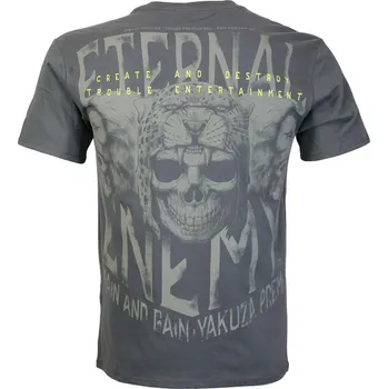 Pánské tričko Yakuza Premium Selection Tričko Yakuza Premium 3903 - dark grey, Eternal Enemies Los Angeles Velikost: 5XL