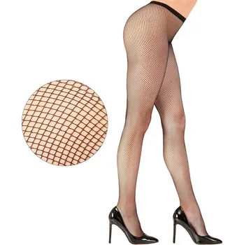 Dámské punčochy Černé síťované punčocháče - XXL