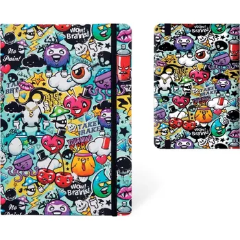 Zápisník Notes A5 s tvrdými deskami, graffiti design
