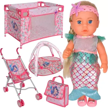 Dětské zboží Woopie panenka miminko mořská víla se sadou 18 v 1