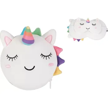 Cestovní polštářek Cestovní polštář s maskou jednorožec