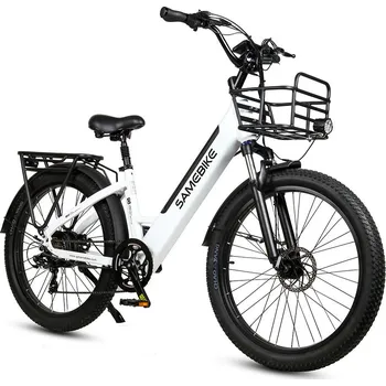 SAMEBIKE Elektrokolo Samebike RS-A01 Plus 48V 14Ah baterie 26" BÍLÁ 2025
