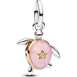 Visací přívěsek PANDORA Pohyblivá růžová želva 764432C01