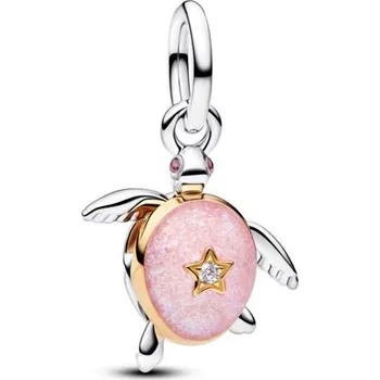 Přívěsek Visací přívěsek PANDORA Pohyblivá růžová želva 764432C01