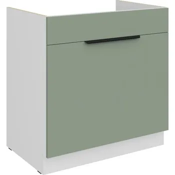 Kuchyňská skříňka Dolní skříňka na dřez LUNARA - šířka 80 cm, zelená / bílá
