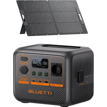 Powerbanka BLUETTI Powerbanka BLUETTI AC50P se 100W solárním panelem ORANŽOVÁ|ŠEDÁ