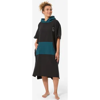 Pláštěnka DECATHLON Surfařské pončo 500 ČERNÁ