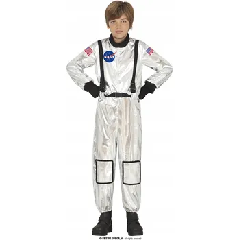 Karnevalový kostým KOSTÝM MALÝ ASTRONAUT STŘÍBRNÝ VESMÍR PŘEVLEK KARNEVAL HALLOWEEN 116