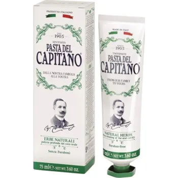 zubní pasta CAPITANO 1905 NATURAL HERBS - premium zubní pasta bylinná s mikrogranulemi 75 ml + DÁREK ZDARMA pasta 15 ml IDDRZEX08060