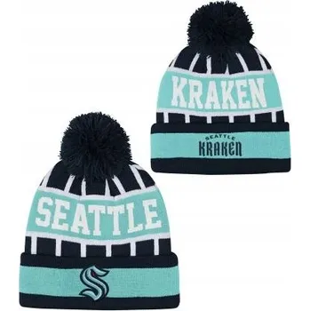 Čepice Dětská zimní čepice Seattle Kraken NHL Go Fast Cuffed Knit W Pom