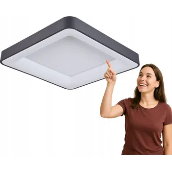 Stropní Svítidlo Italux 60 čtvercová černá