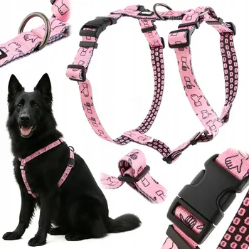 Postroj pro psa Postroj pro psa guard, beztlakový, barevný, boxer, bulteriér HUGGY DOGGY L