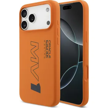 Pouzdro na mobilní telefon Kryt RED BULL Silicone MV1 MagSafe pro Apple iPhone 17 Pro Max - oranžový