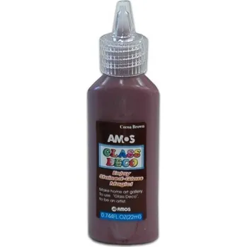 Speciální výtvarná barva Barvička na sklo - hnědá - 22 ml