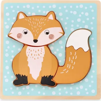 Dřevěná hračka Adam Toys Edukační vkládačka Liška