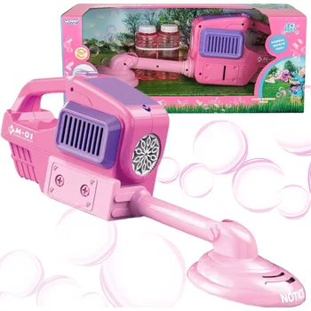 Hra na zahradu Woopie ruční kosička – pistole na bubliny, růžová
