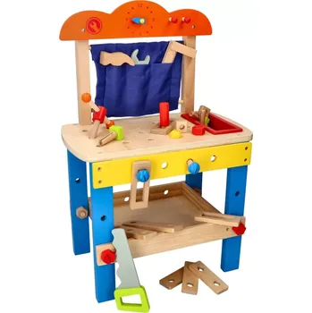 Dřevěná hračka Dřevěná dílna pro malé kutily s nářadím