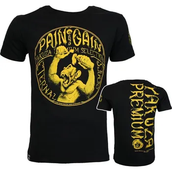 Pánské tričko Yakuza Premium Selection Tričko Yakuza Premium 3918 - černé - Pain and Gain, Born to Burn Velikost: XL