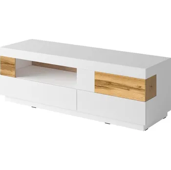 Televizní stolek MOB Stacey Typ 41 (dub + bílý vysoký lesk)