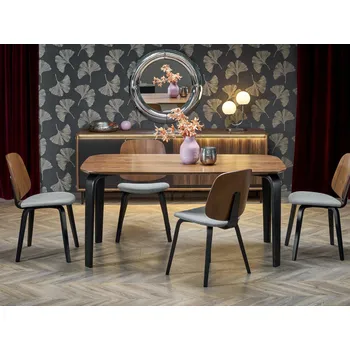 Jídelní stůl Halmar-PL Jídelní stůl Halmar Pedrito (ořech + černá) (pro 6 osob)