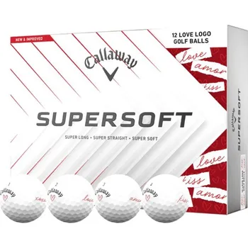 Golfový míček Callaway balls Supersoft 25 - VALENTINE 2-vrstvé 12ks (dozen)