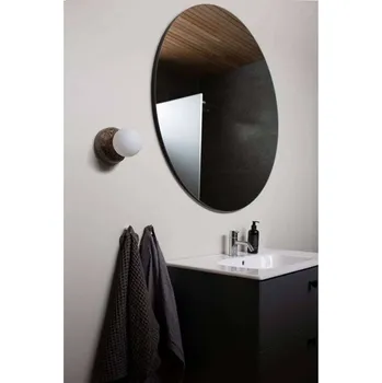 Lampička Globen Lighting Nástěnné světlo Torrano, hnědé, Ø 13 cm IP44 hnědá mramorovaná, bílá 1 x 8 W - Doprava zdarma