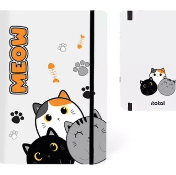 Zápisník Zápisník A5 s tvrdou obálkou s kočkami 96 listů