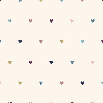 Zbytek - Úplet Takoy nebělený - pastelová srdíčka