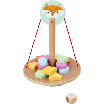 Dřevěná hračka Adam Toys balanční hra s tvary liška